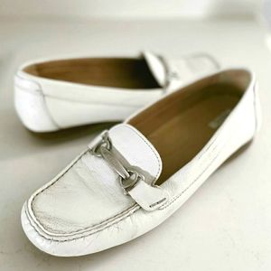 Geox white slip-on loafer